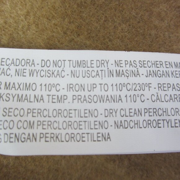 Zara Women Camel Cape Wool Blend Hand Made Faux Leather Buckles Relaxed - Picture 10 of 12